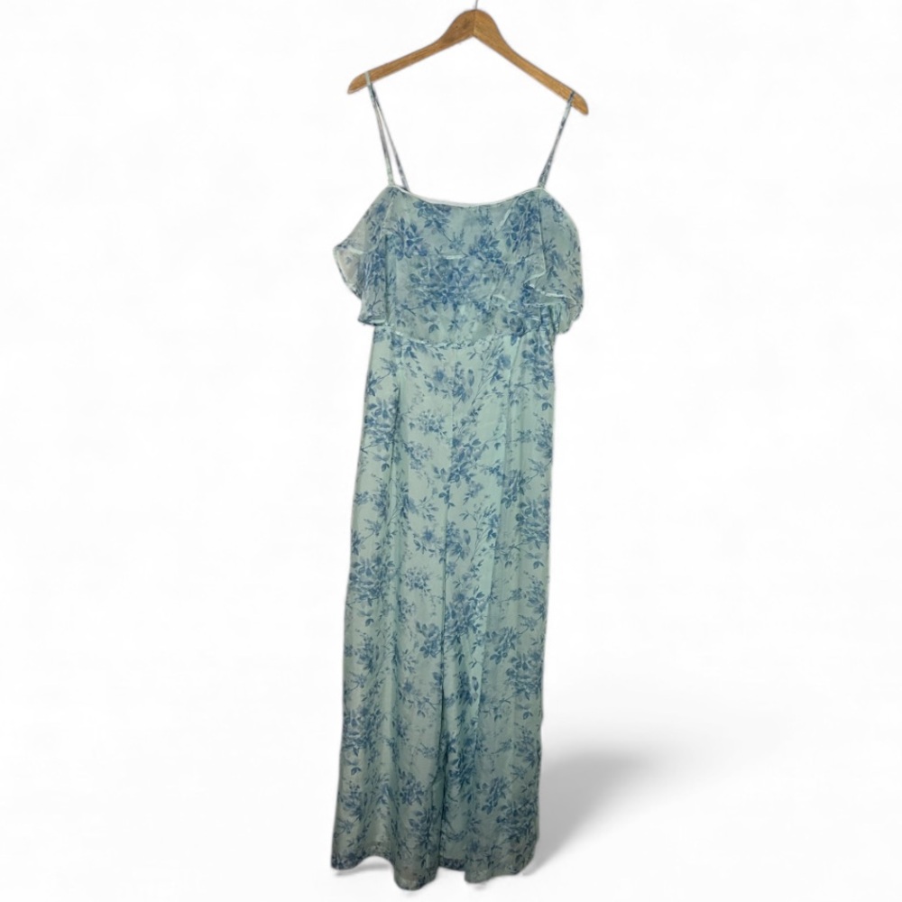 American Eagle Strapless Floral Ruffle Jumpsuit Size XL - Picture 2 of 8